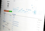 A close up view of an analytics screen.
